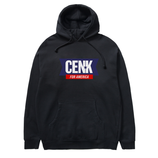 Cenk For America BLACK Pullover Hoodie