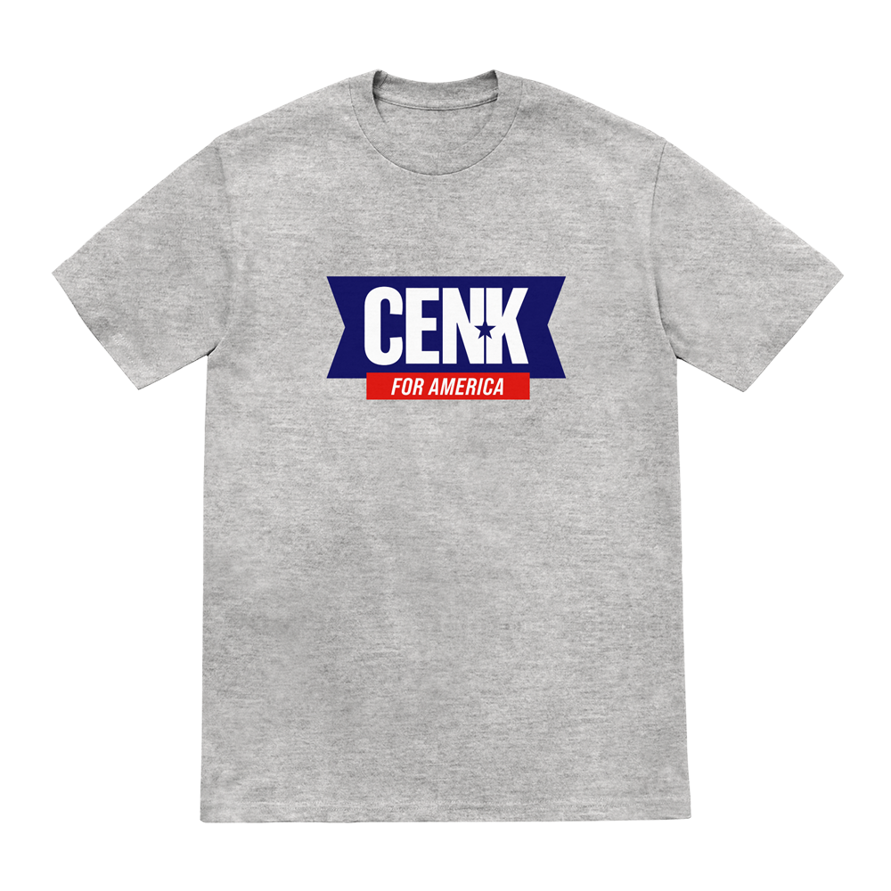 Cenk For America HEATHER GREY T-shirt
