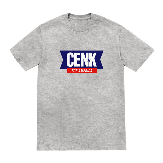 Cenk For America HEATHER GREY T-shirt